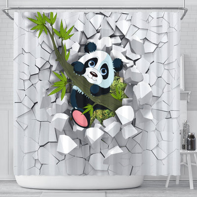 3D Panda Shower Curtain - Carbone's Marketplace