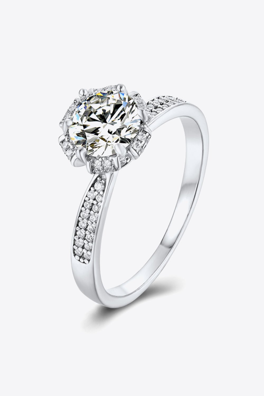 925 Sterling Silver 1 Carat Moissanite Ring - Carbone's Marketplace