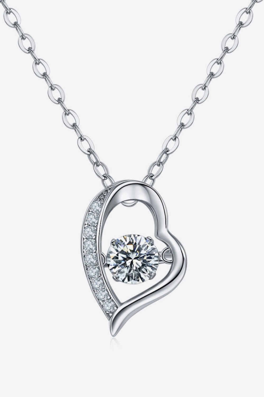 925 Sterling Silver Moissanite Pendant Necklace - Carbone's Marketplace