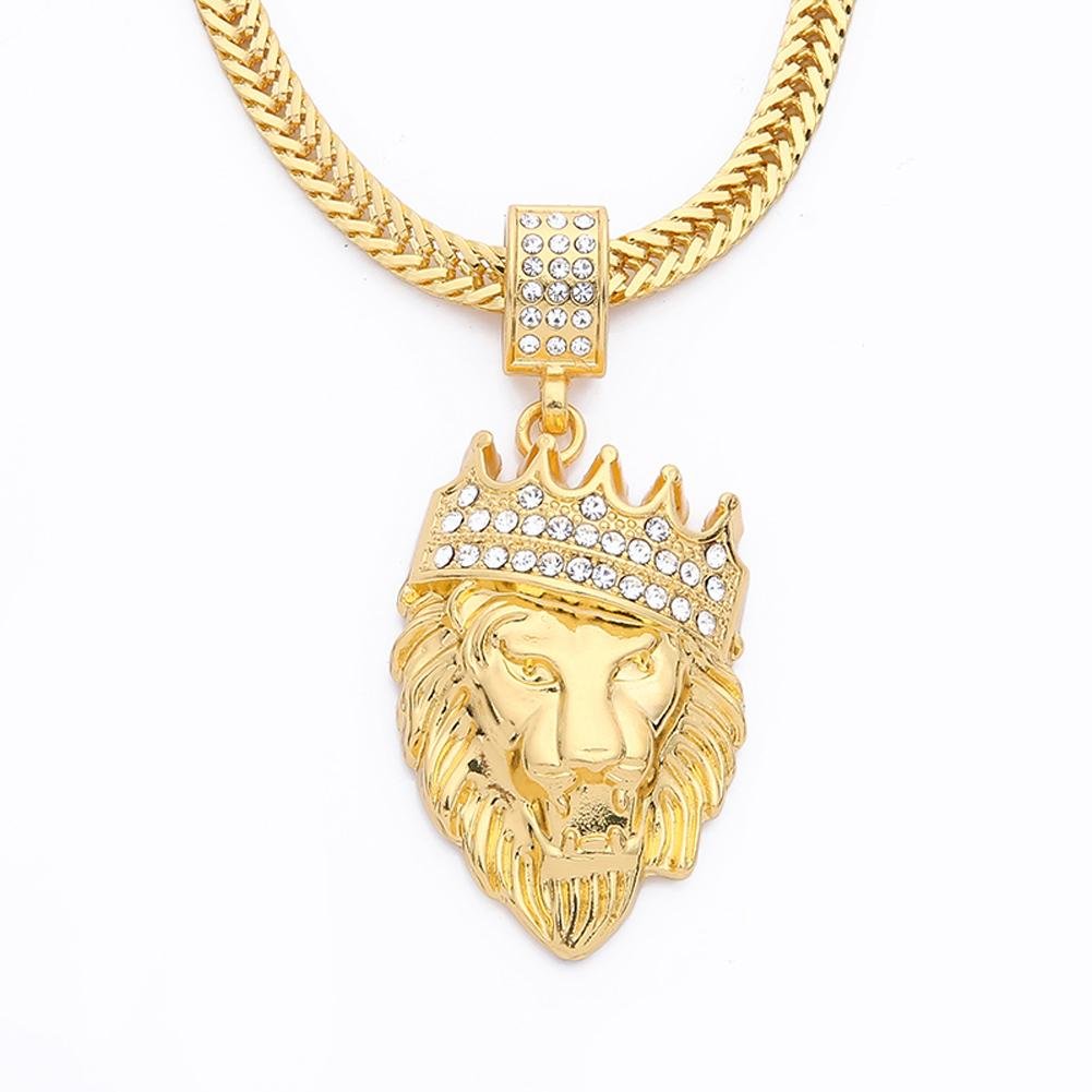 Men Lion Head Necklace - Carbone's Marketplace