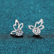 1 Carat Moissanite Butterfly Shape Earrings - Carbone's Marketplace