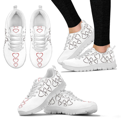 Valentine's Day Special Heart Print Running Shoes For Women - Carbone's Marketplace