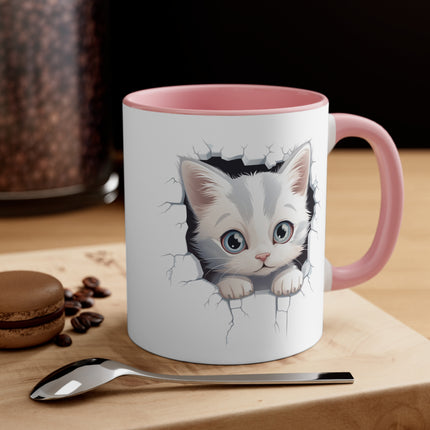 Peeking Cat Mug 7, 11oz