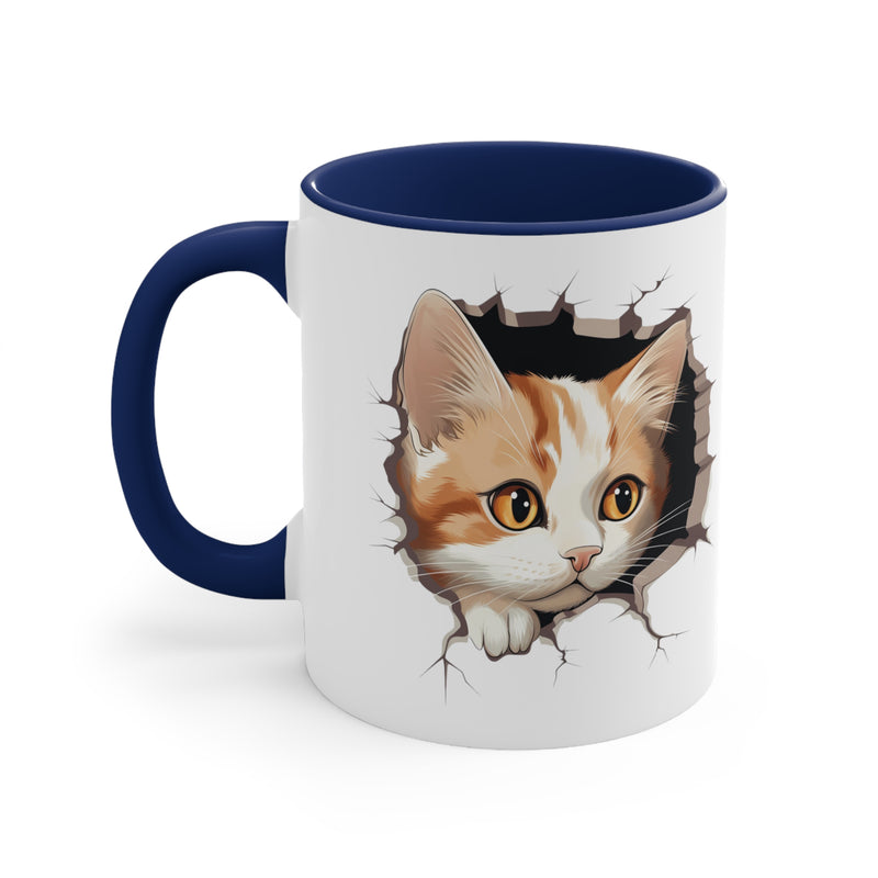 Peeking Cat Mug 1, 11oz