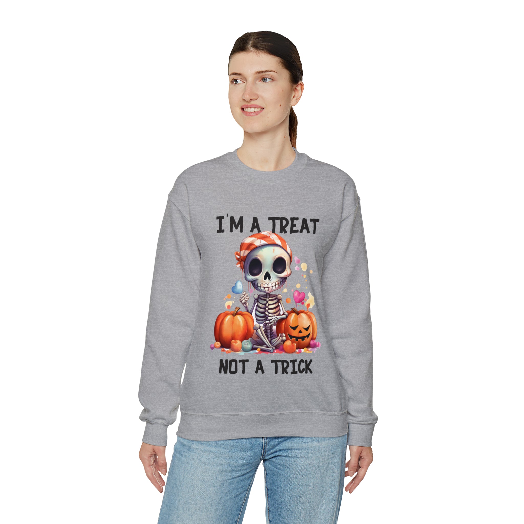 I'm A Treat Not A Trick- Halloween Crewneck Sweatshirt