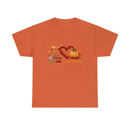 Hippie Peace, Love and Pumkin Spice Tee