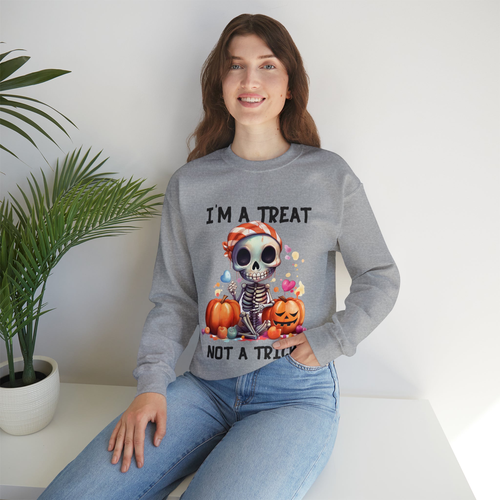 I'm A Treat Not A Trick- Halloween Crewneck Sweatshirt