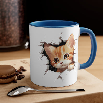 Peeking Cat Mug 8, 11oz