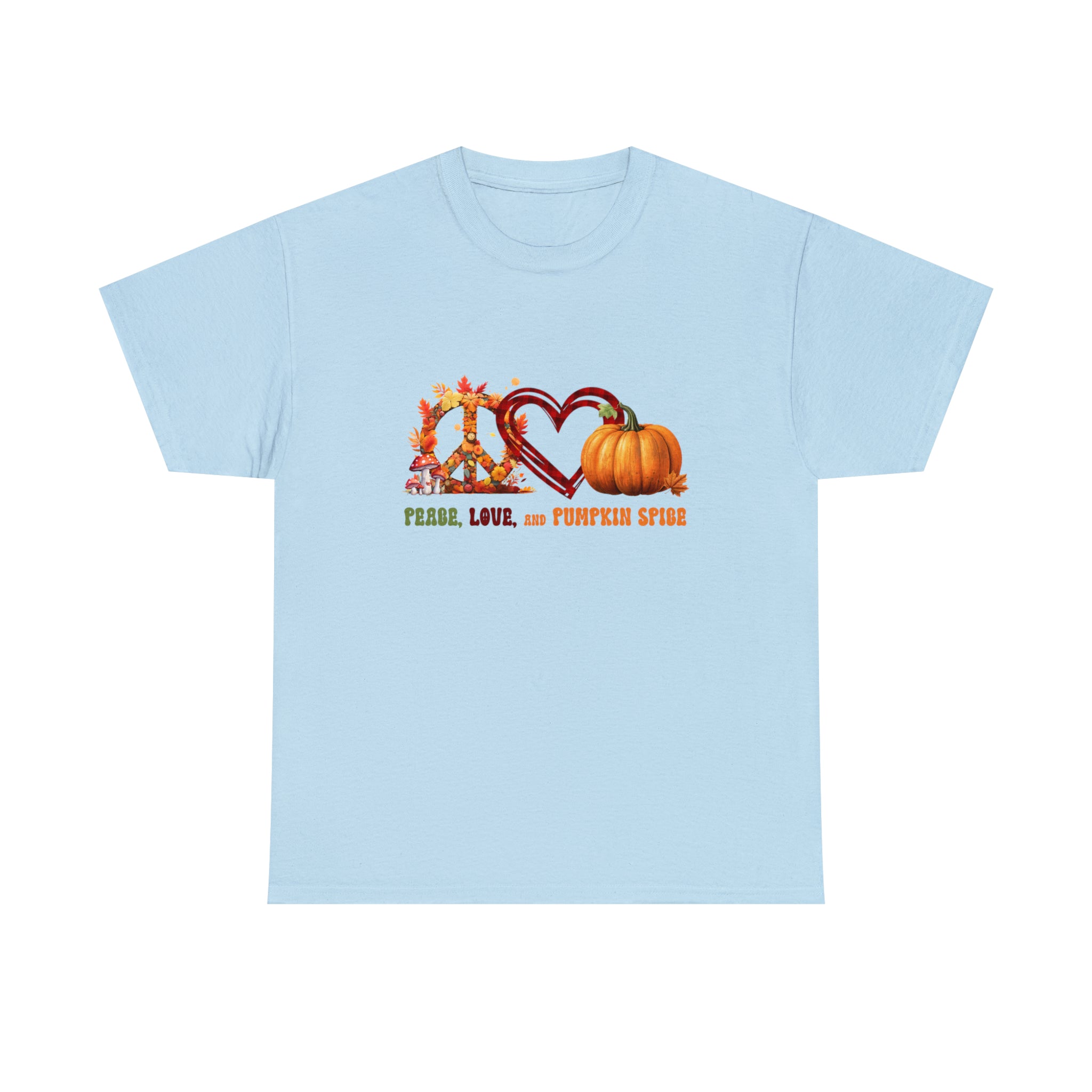 Hippie Peace, Love and Pumkin Spice Tee