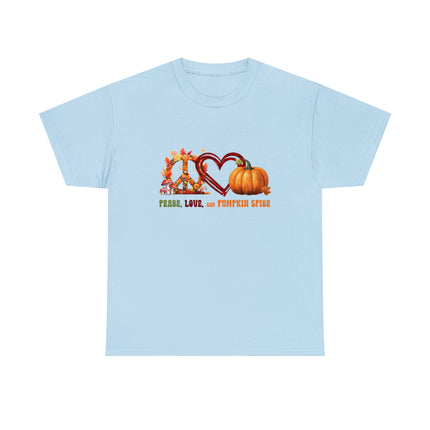 Hippie Peace, Love and Pumkin Spice Tee