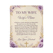 To My Wife Christian Floral Sherpa Fleece Blanket