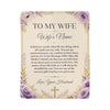 To My Wife Christian Floral Sherpa Fleece Blanket