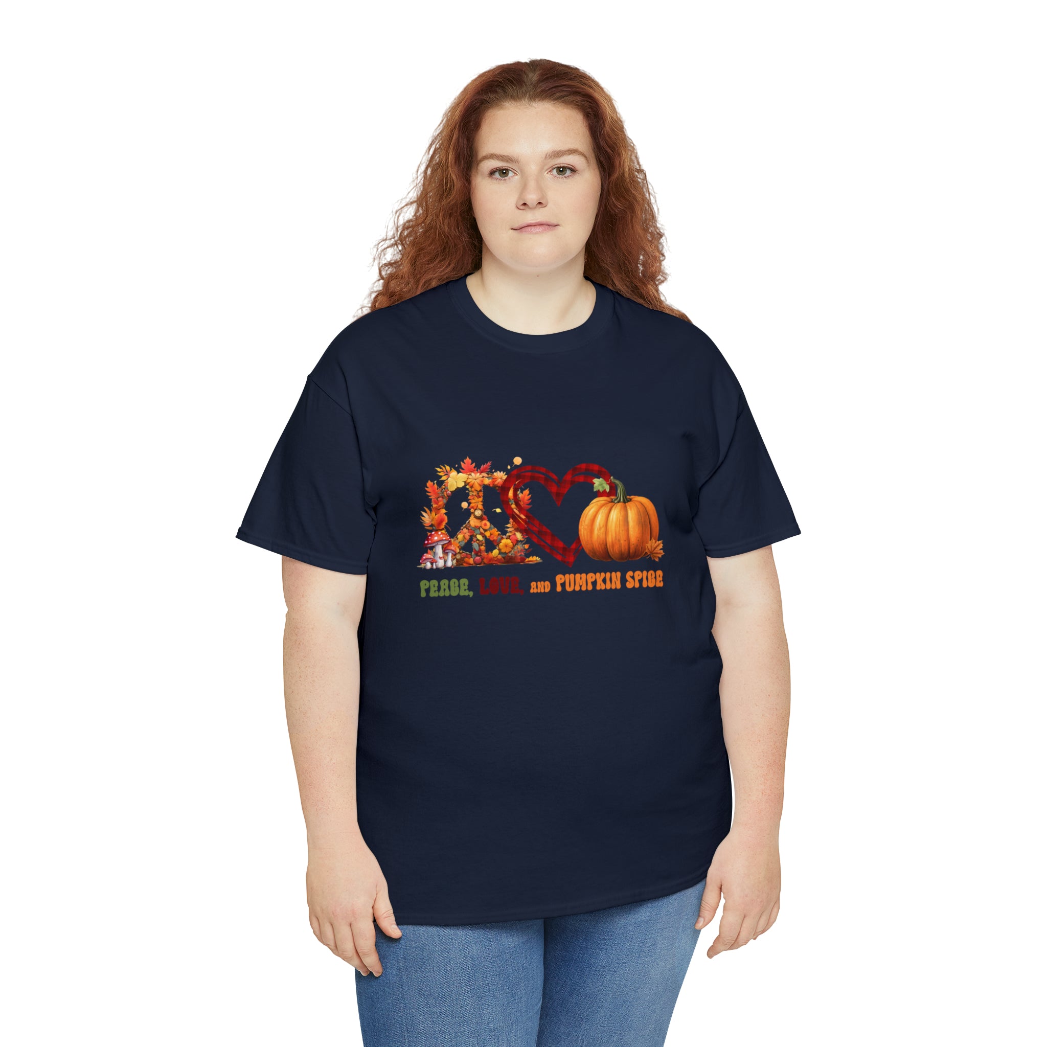 Hippie Peace, Love and Pumkin Spice Tee