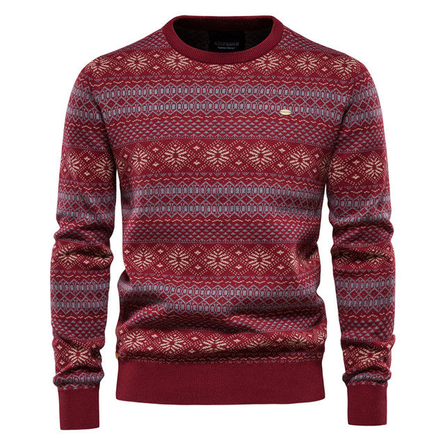 Spliced Cotton Men's Sweater - Carbone's Marketplace