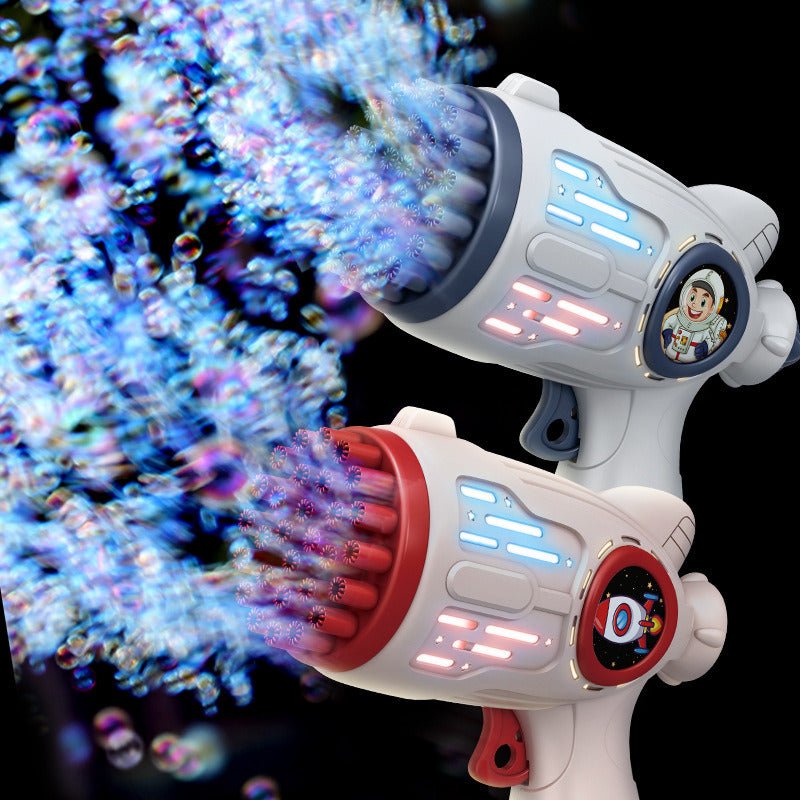 1pc, Bubble Gun, Electric Automatic Soap Rocket Bubble Machine, Portable Outdoor Party Gifts, Wedding Party Supplies, LED Light Blower Playthings, Birthday Gifts, Holiday Gifts - Carbone's Marketplace