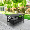 1Pc Folding Camping Table Portable Aluminum Roll - up Picnic BBQ Desk with Carrying Bag Heavy Duty Outdoor Beach Backyard Party Patio - Carbone's Marketplace