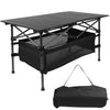 1Pc Folding Camping Table Portable Aluminum Roll - up Picnic BBQ Desk with Carrying Bag Heavy Duty Outdoor Beach Backyard Party Patio - Carbone's Marketplace