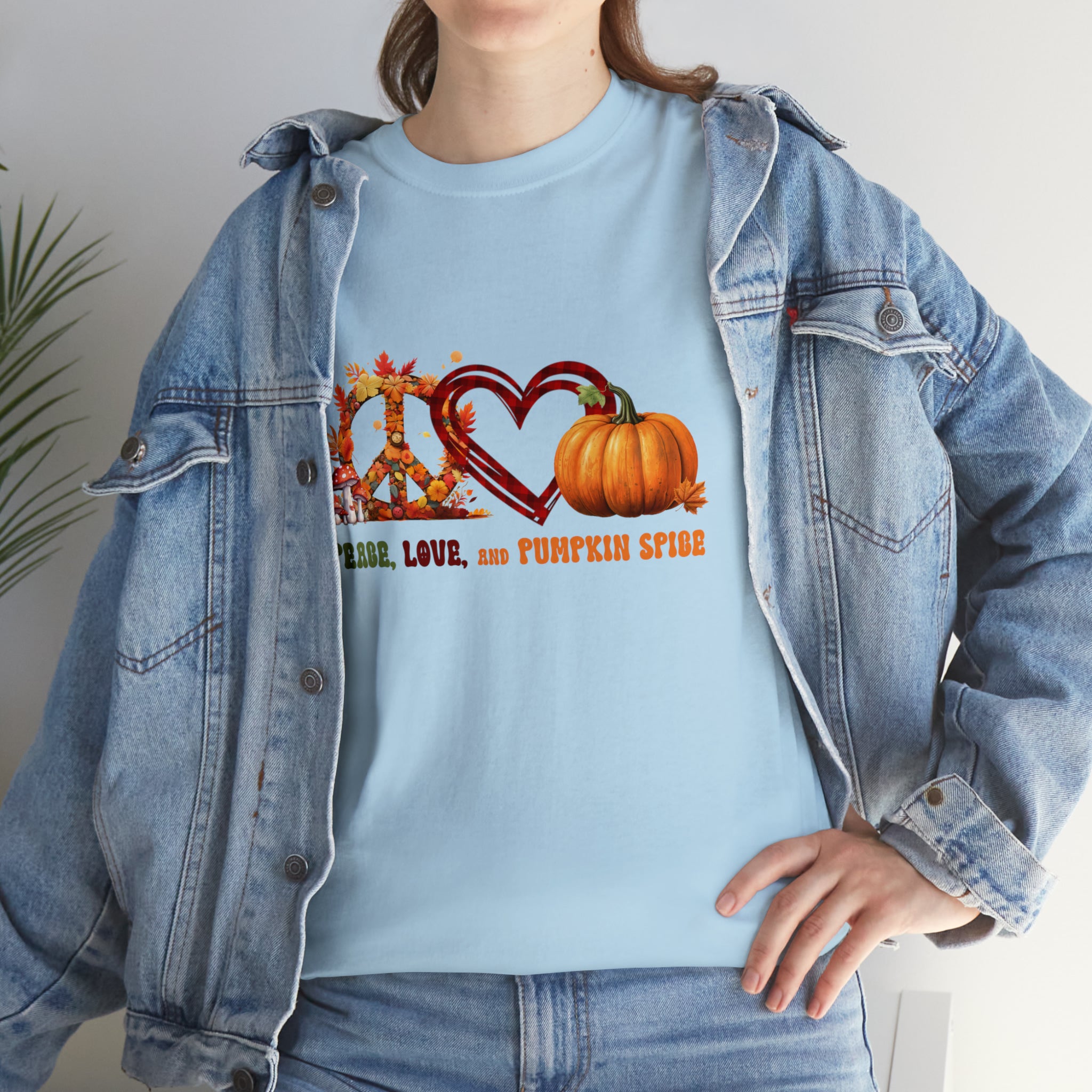 Hippie Peace, Love and Pumkin Spice Tee