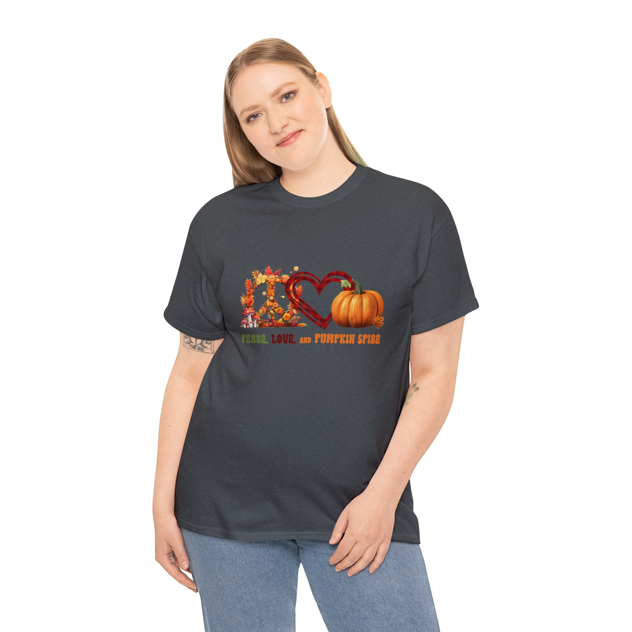 Hippie Peace, Love and Pumkin Spice Tee