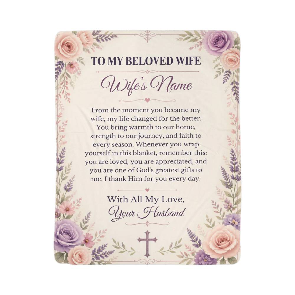 All Sherpa Fleece Blanket for Beloved Wife Gift