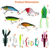 383Pcs Fishing Lures Tackle Box Bass Fishing Animated Lure Crankbaits - Carbone's Marketplace