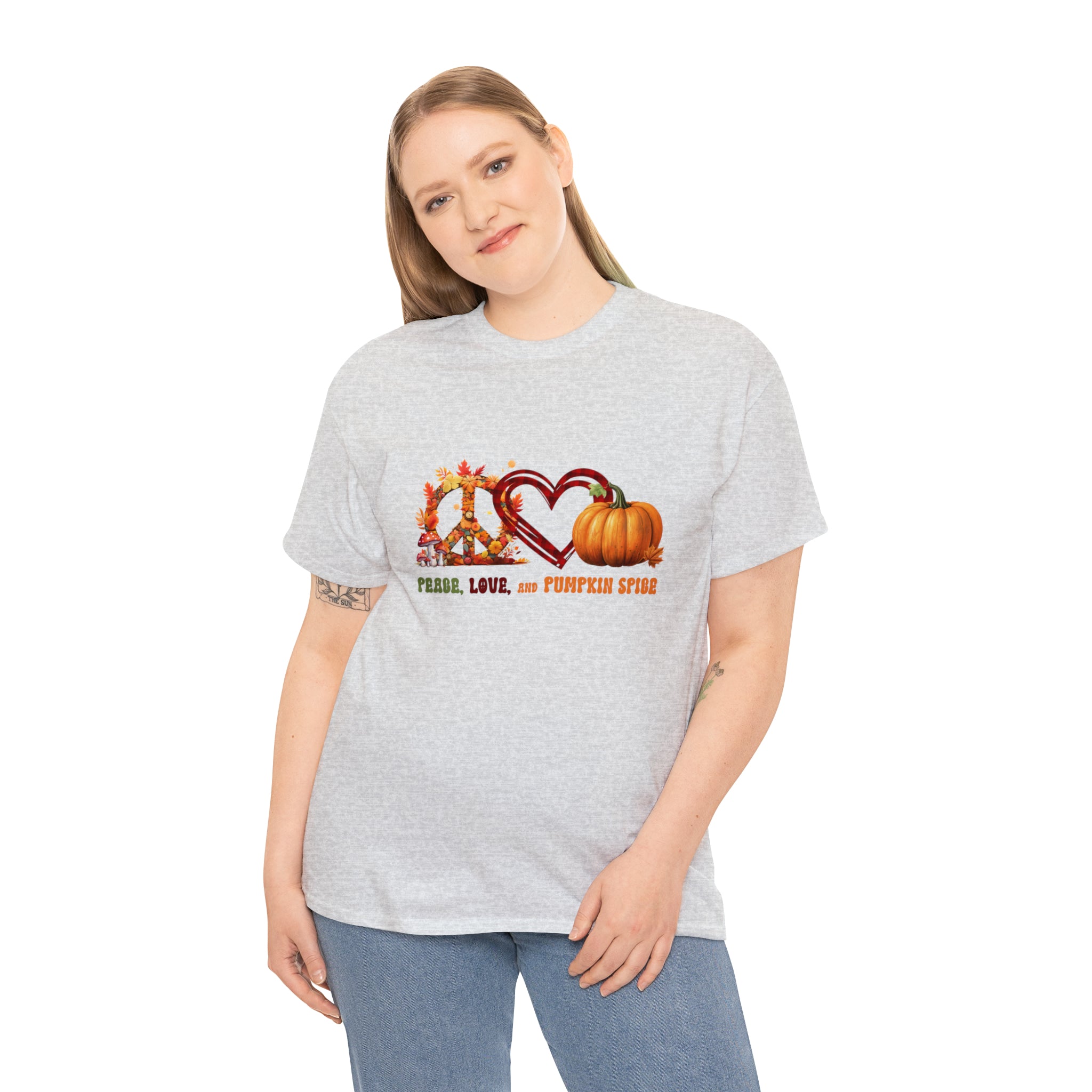 Hippie Peace, Love and Pumkin Spice Tee