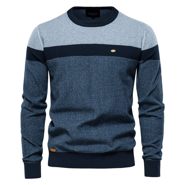 Spliced Cotton Men's Sweater - Carbone's Marketplace