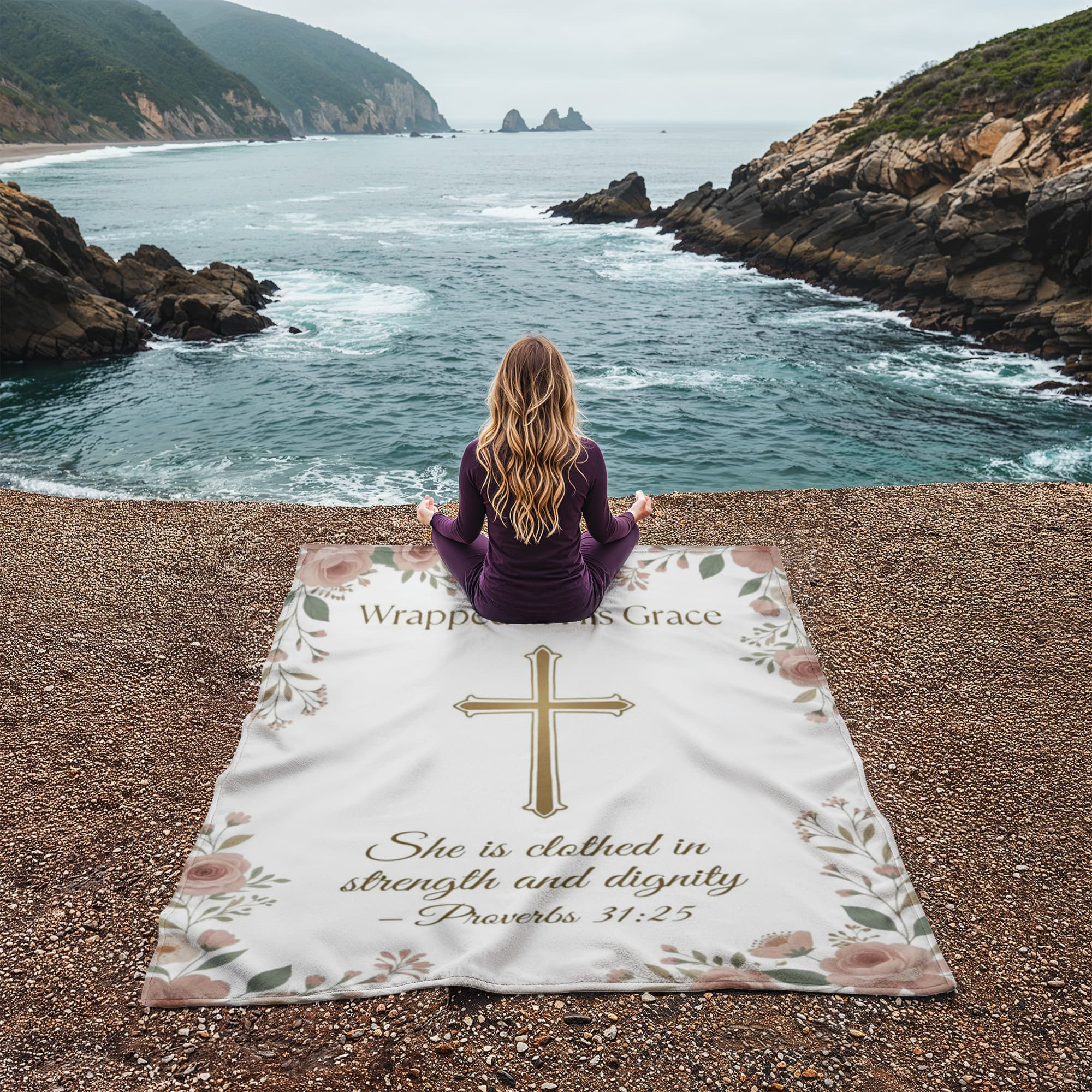 Wrapped in His Grace — Faith Fleece Blanket
