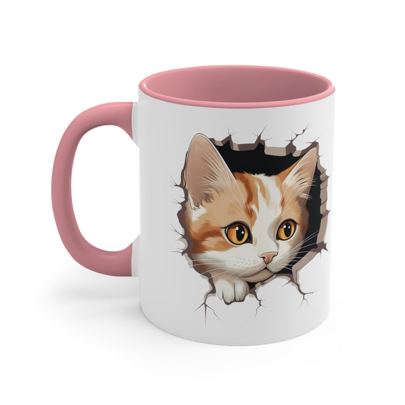 Peeking Cat Mug 1, 11oz