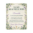 To My Beautiful Wife Personalized Sherpa Blanket | Christian Gift From Husband