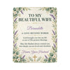To My Beautiful Wife Personalized Sherpa Blanket | Christian Gift From Husband