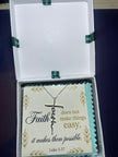 Faith Makes It Possible Cross Necklace — Solid 925 Sterling Silver with White Gold Finish