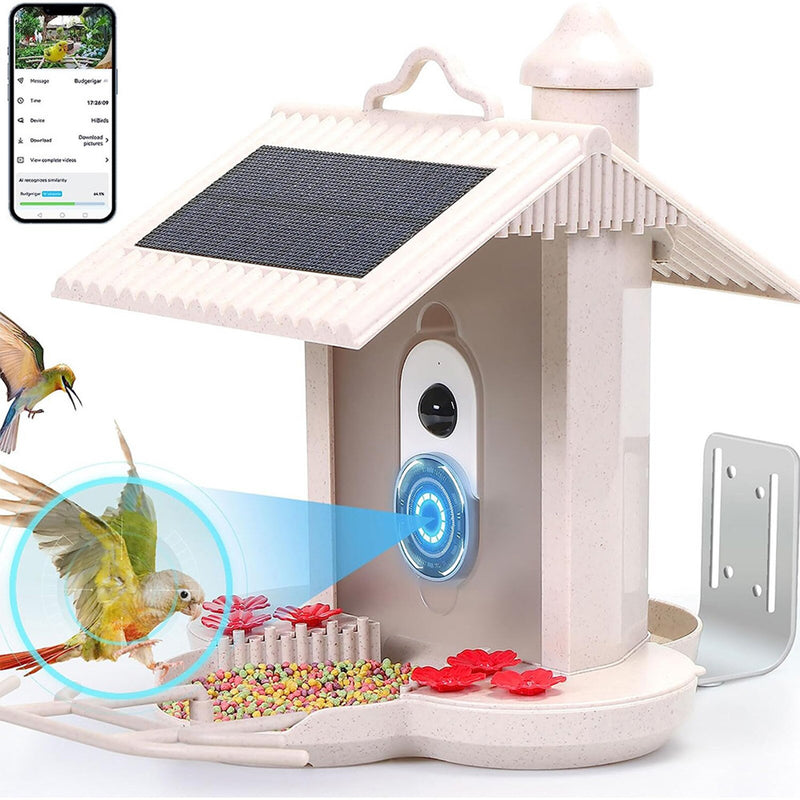 Wireless WiFi Solar Camera Bird Feeder 5200 mAh Battery 2.5L Capacity 1080HD Night Vision Bird Feeders For Outdoor Bird Watching