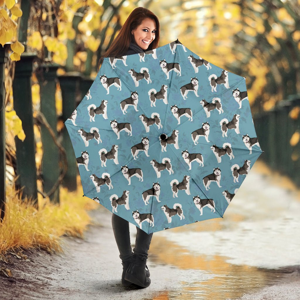 Alaskan Malamute Dog Pattern Print Umbrellas - Carbone's Marketplace