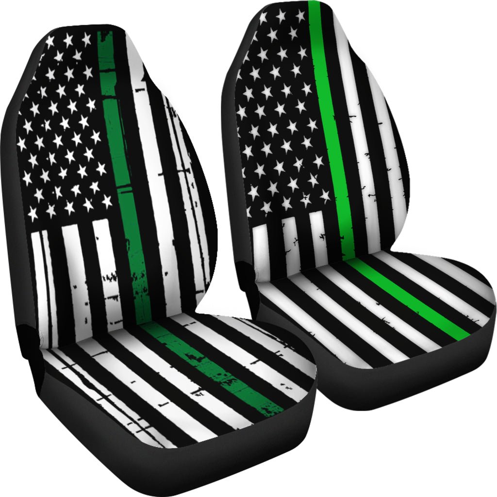 American Flag Green Stripe Car Seat Covers - Carbone's Marketplace