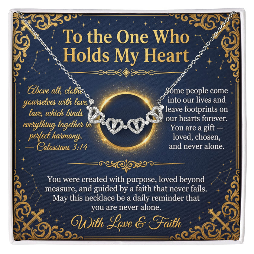 Magnetic Hearts Necklace - Four Hearts, One Bond