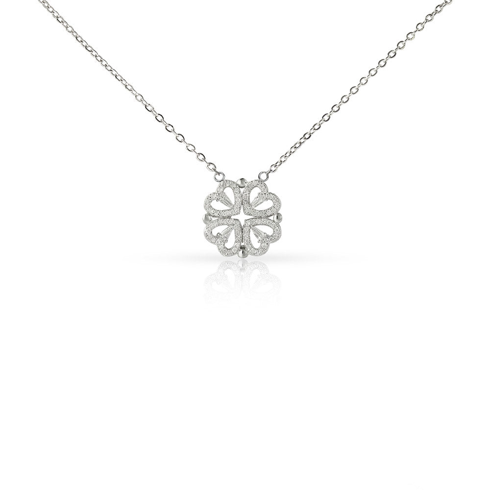 Magnetic Hearts Necklace - Four Hearts, One Bond
