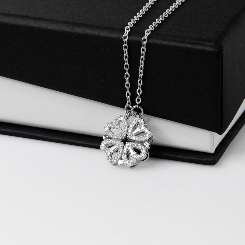 Magnetic Hearts Necklace - Four Hearts, One Bond
