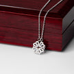 2-in-1 Magnetic Convertible Lucky Clover and Hearts Necklace
