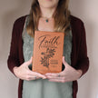 Faith Changes Everything – Luke 1:37 Engraved Vegan Leather Prayer Journal