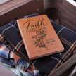 Faith Changes Everything – Luke 1:37 Engraved Vegan Leather Prayer Journal