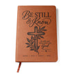 Be Still & Know – Psalm 46:10 Engraved Vegan Leather Prayer Journal
