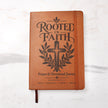 Rooted in Faith – Colossians 2:7 Engraved Vegan Leather Prayer Journal