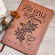 Be Still & Know – Psalm 46:10 Engraved Vegan Leather Prayer Journal