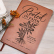 Rooted in Faith – Colossians 2:7 Engraved Vegan Leather Prayer Journal