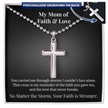 Personalized Cross Necklace- A Mom's Faith & Love