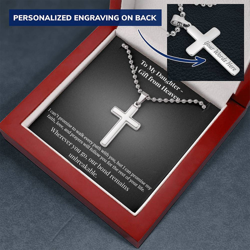 My Daughter - A Gift From Heaven Cross Necklace