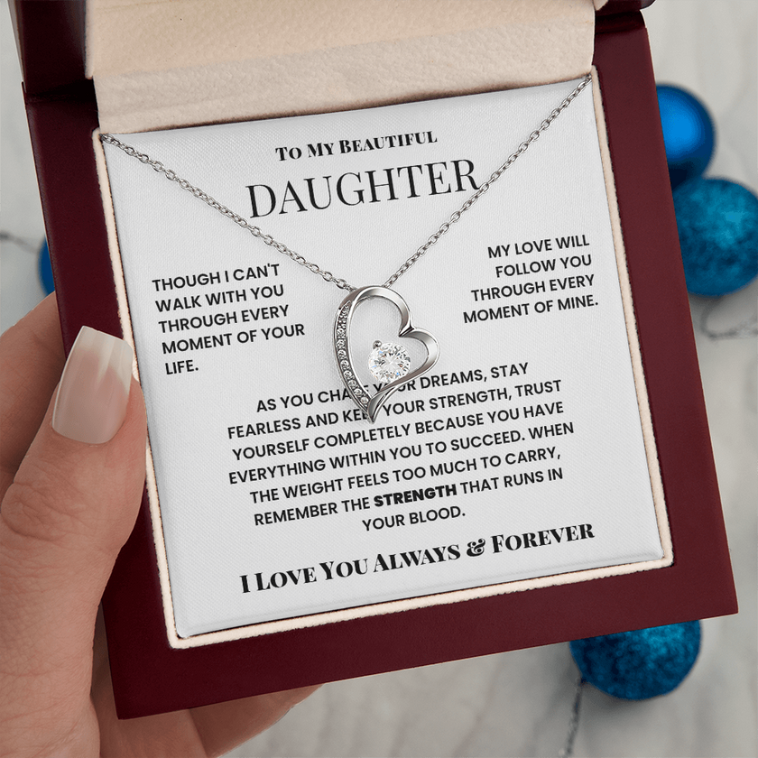 To My Beautiful Daughter – Forever Love Necklace from Dad