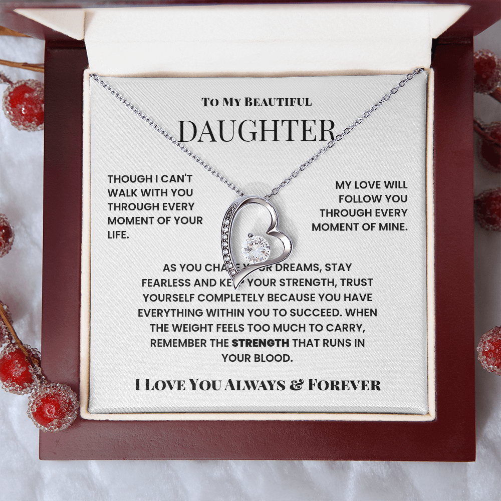 To My Beautiful Daughter – Forever Love Necklace from Dad