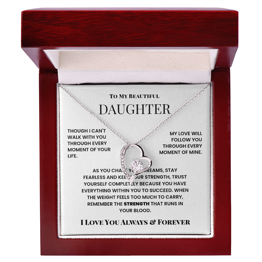 To My Beautiful Daughter – Forever Love Necklace from Dad